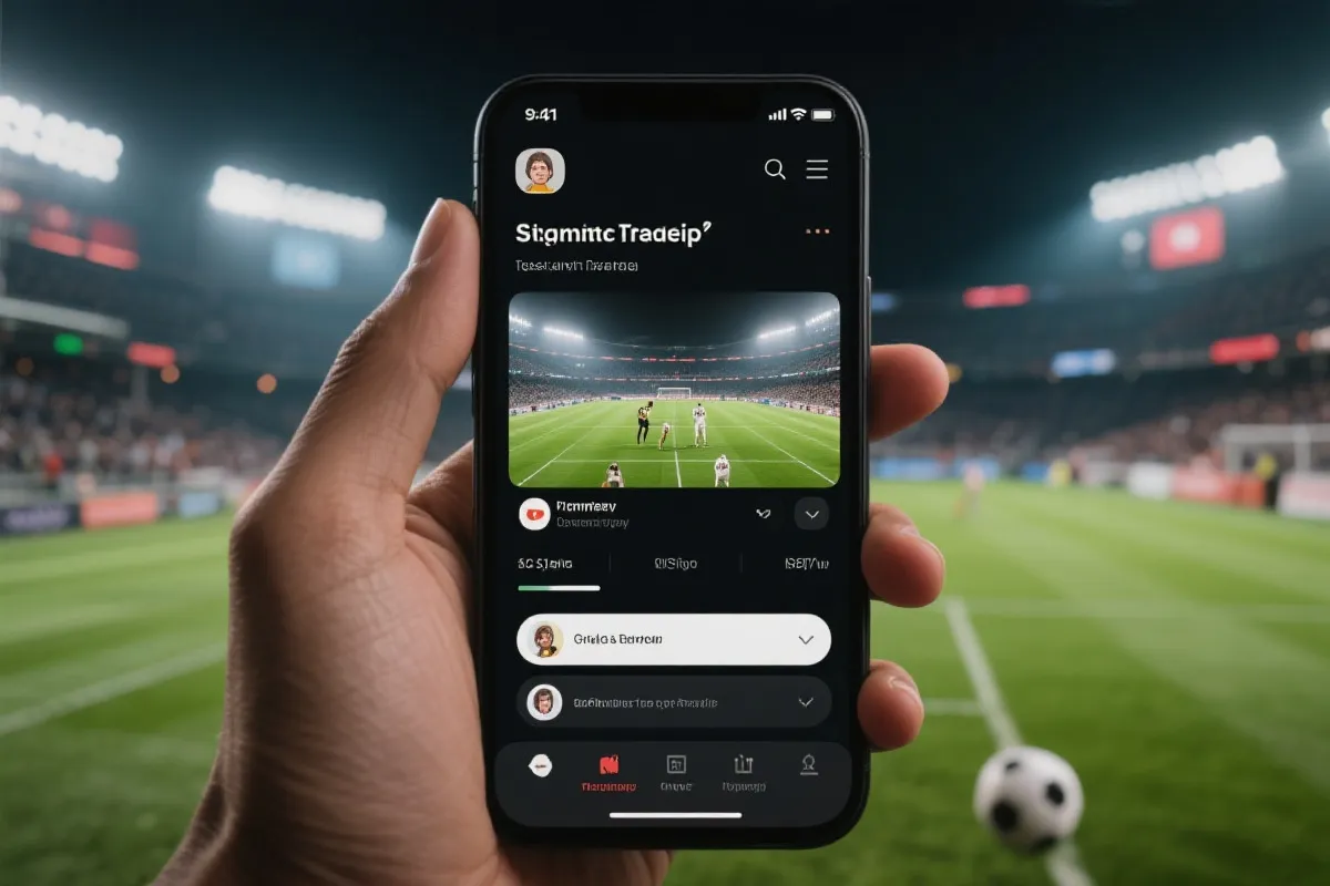 体育赛事直播APP界面示意